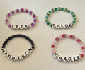 Custom Name Beaded Bracelet – Personalized Kids Bracelet, Handmade Name Jewelry Gift